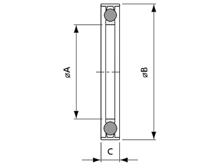 Уплотнение KF50 с центрирующим кольцом и внешним кольцом KF50-4-vt (витон)